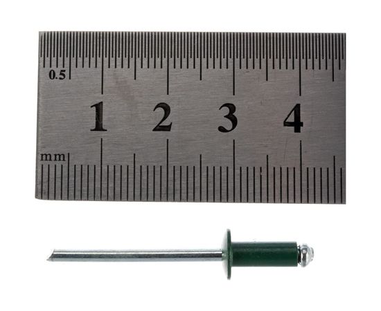 Заклёпка вытяжная зеленый мох (150 шт; 4х10 мм; RAL 6005150) Качественный КРЕПЕЖ 0200513 КЧ – изображение 2