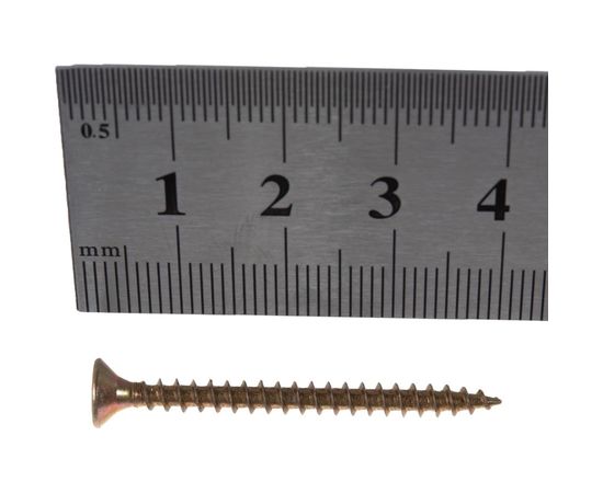 Шуруп Качественный КРЕПЕЖ желтый цинк 3,5x40, 170 шт. 0300445 КЧ – изображение 3