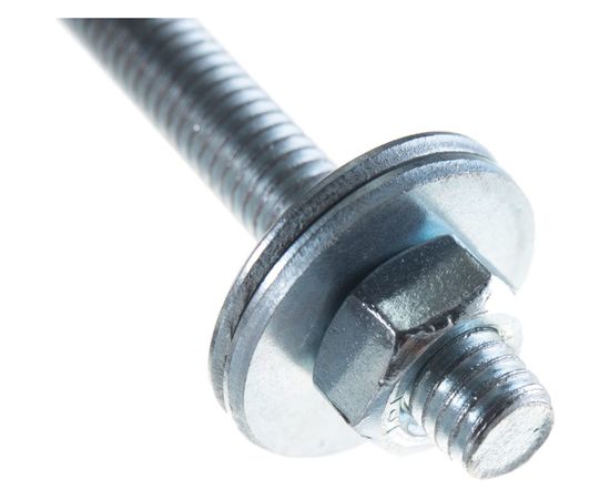 Шпилька DIN976 М6x60 ЕВРОПАРТНЕР в комплекте гайки DIN934 шайбы DIN 9021 и DIN127 Zn 2 шт. 12 0602 1 – изображение 3