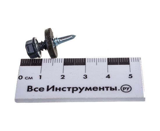 Кровельный саморез Качественный КРЕПЕЖ серый графит RAL 7024, 5.5х19 мм, 200 шт 1000703 КЧ – изображение 5