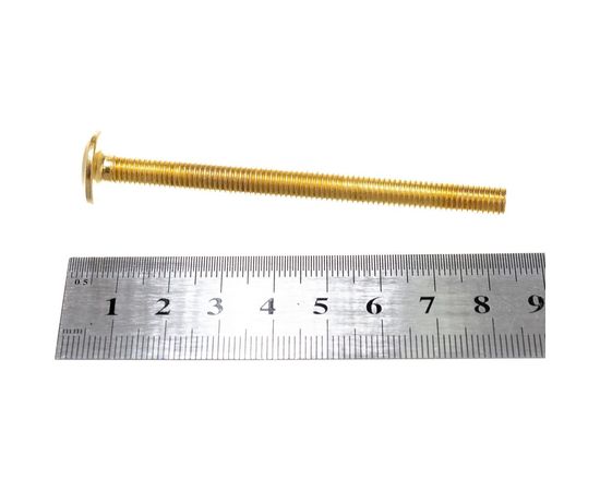 Мебельный винт ЕВРОПАРТНЕР с пл. гол. латунир. М6х80, 16 шт. 6 1803 2 – изображение 3