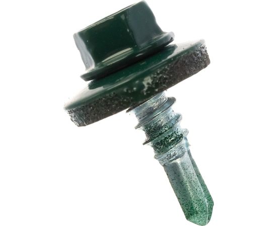 Кровельный саморез Госкреп 5,5х19 RAL 6005 зеленый мох 10 шт., подвес 2-0019970 – изображение 2