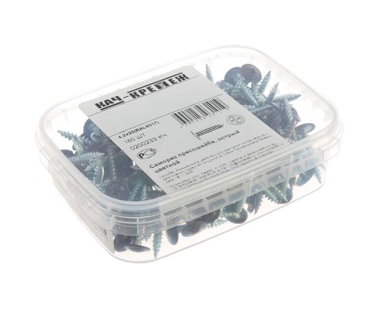 Прессшайба Качественный КРЕПЕЖ 4.2х25 мм, коричневая RAL 8017, острая, 160 шт 0200233 КЧ – изображение 2