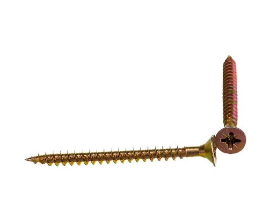 Шуруп Качественный КРЕПЕЖ желтый цинк 6.0x70, 40 шт. 0300525 КЧ – изображение 5