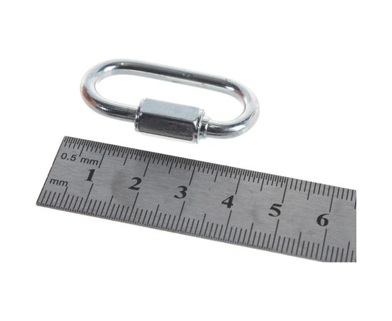 Карабин ЗУБР винтовой с муфтой, 4мм, 1 шт, оцинкованный, 304536-04 – изображение 2