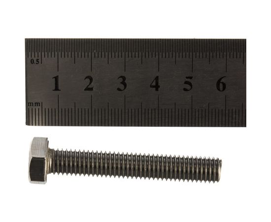 Болт с шестигранной головкой, с полной резьбой ЕВРОПАРТНЕР DIN 933 нержав. сталь, 8х50 мм, 2 шт. G2 3328 1 – изображение 5