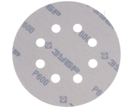 Круг шлифовальный универсальный 5 шт. (125 мм; Р600) "МАСТЕР" Зубр 35562-125-600 – изображение 4