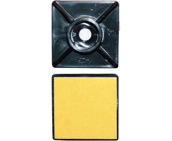 Площадка под хомут Невский Крепеж 27х27 нейлон, чёрная, самокл. 20 шт. 800764 