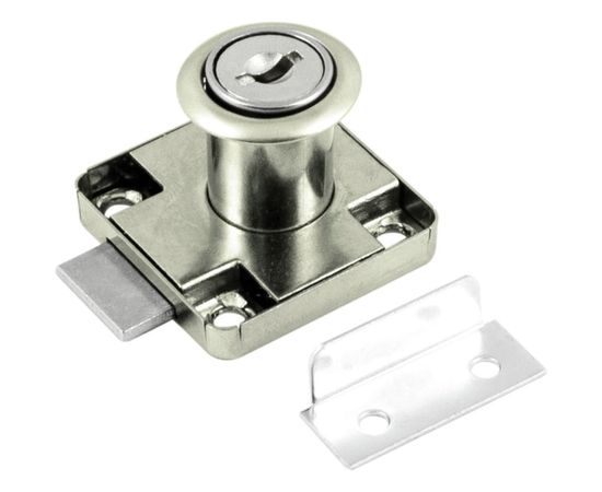 Мебельный замок НОРА-М 6136 никель 8526 