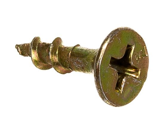 Саморезы с потайной головкой и крупным шагом Профикреп жёлтый цинк, 3,5х16 200 шт 2034906228 