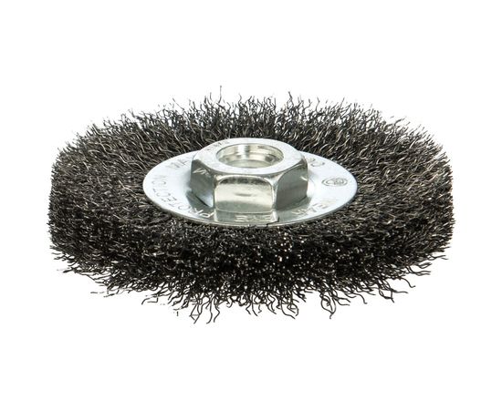 Щетка дисковая цилиндрическая с гофрированной стальной проволокой Мастер 072 (115 мм; М14) Профоснастка 20107002 