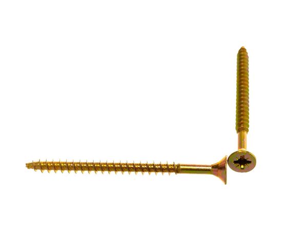 Саморез КРЕП-КОМП желтый цинк POZY 6х80 100шт жд680ф 