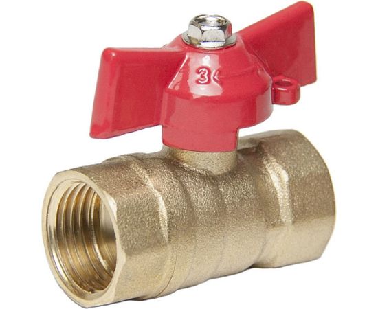 Шаровой кран для воды ОПТИМА 1 г/г бабочка SOFFB001:386 