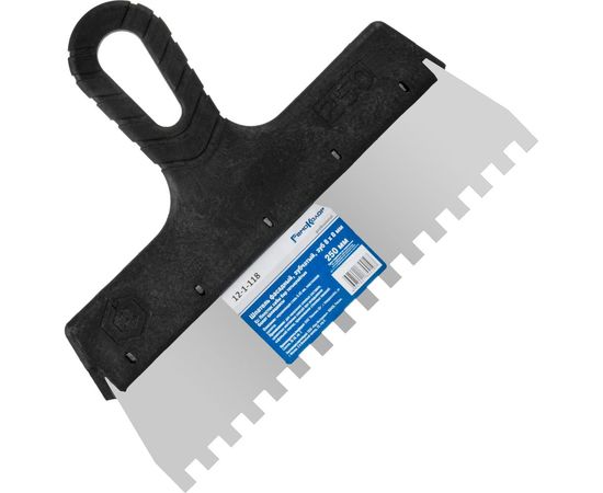 Фасадный зубчатый шпатель (250 мм, зуб 8x8 мм) РемоКолор 12-1-118 – изображение 6