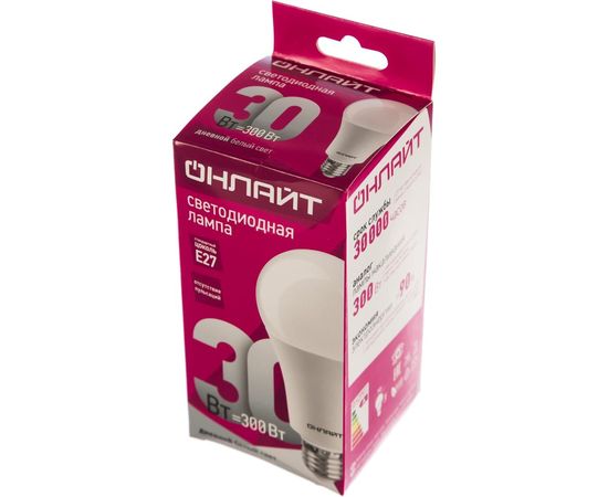 Лампа ОНЛАЙТ OLL-A70-30-230-6.5K-E27 61972 – изображение 2