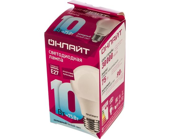 Лампа ОНЛАЙТ OLL-A60-10-230-4K-E27 71650 – изображение 2