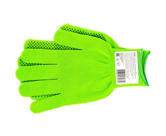 Перчатки Россия нейлон, ПВХ точка, 13 класс, цвет изумрудный, L 67828 – изображение 2