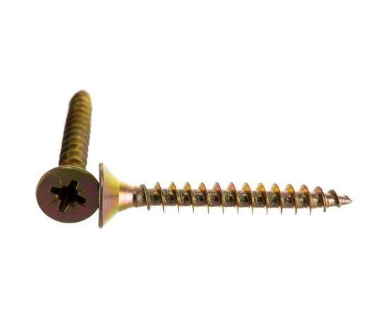 Универсальные шурупы Профикреп жёлтый цинк 5,0х40 100 шт 111215 – изображение 2