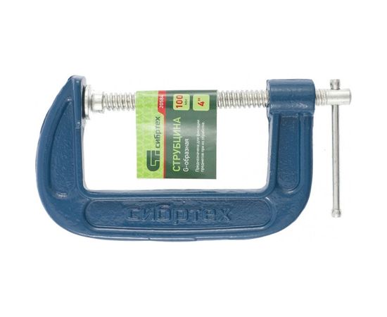 G-образная струбцина 100мм СИБРТЕХ 20584 – изображение 4