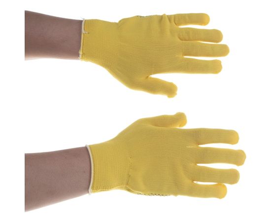 Перчатки Россия нейлон, ПВХ точка, 13 класс, цвет лимон, L 67827 – изображение 4