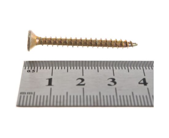 Универсальный саморез по дереву КрепСтройГрупп 4х40 желтый цинк, 300 шт. 145435 – изображение 3