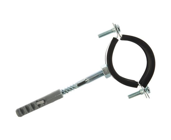 Металлический сантехнический хомут для труб со шпилькой и шурупом СВК 40-45, 1 1/4 дюйма, гайка М8 SVK-F032М8 – изображение 8