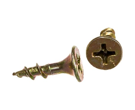 Саморезы с потайной головкой и крупным шагом Профикреп жёлтый цинк, 3,5х16 200 шт 2034906228 – изображение 2