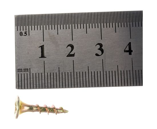 Саморезы с потайной головкой и крупным шагом Профикреп жёлтый цинк, 3,5х19 200 шт 2034906229 – изображение 6