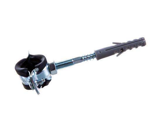 Металлический сантехнический хомут для труб со шпилькой и дюбелем СВК 20-24, 1/2 дюйма, гайка М8 SVK-F015М8 – изображение 4