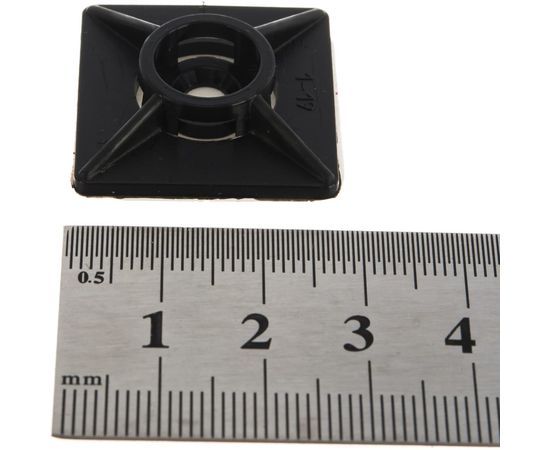 Площадка под хомут Невский Крепеж 27х27 нейлон, чёрная, самокл. 20 шт. 800764 – изображение 2