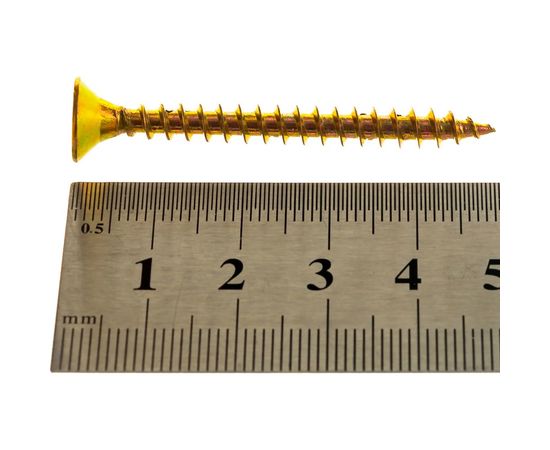 Саморез КРЕП-КОМП желтый цинк POZY 5х50 300шт жд550ф – изображение 2