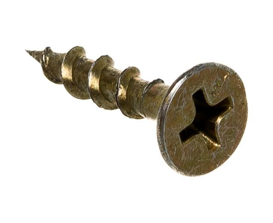 Саморезы с потайной головкой и крупным шагом Профикреп жёлтый цинк, 3,5х19 200 шт 2034906229 – изображение 4