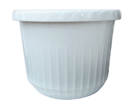 Цветочный горшок Каменскволокно 11.5 л, белый мрамор 00000036921 