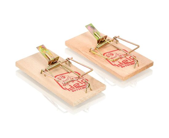 Мышеловка (дерево) 10х5х0,6 см 2 шт HELP 80265 