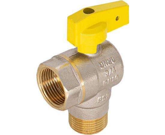 Шаровой угловой кран для газа СТМ ГАЗ 1/2", г/ш, бабочка CGLFMB12 