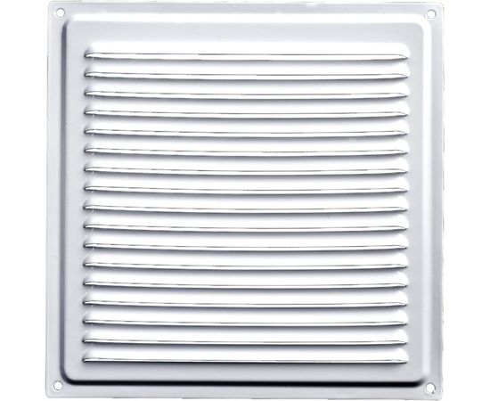 Решётка металлическая с сеткой (белая; 100x100 мм) Эвент ВРС 
