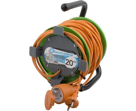 Удлинитель на катушке для газонокосилок и переносного инструмента 20м Electraline 49051 