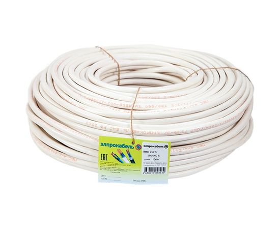 Провод ЭлПроКабель гибкий круглый ПВС 2х2,5 100м ГОСТ 4630017848430 