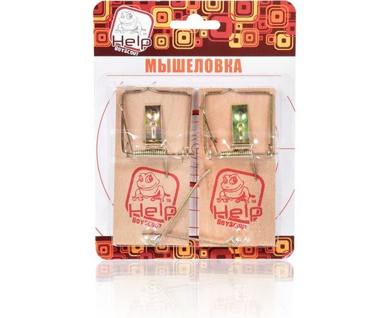 Мышеловка (дерево) 10х5х0,6 см 2 шт HELP 80265 – изображение 2