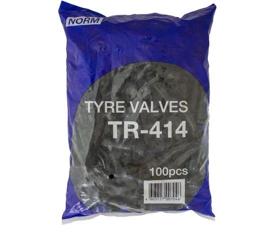 Резиновый вентиль для дисков NORM 100 шт. TR-414 – изображение 2
