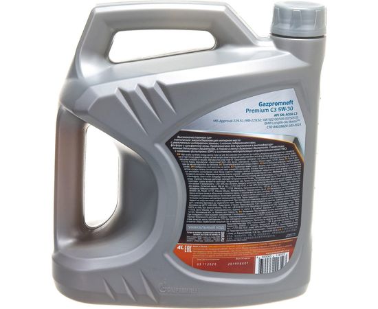 Масло Premium СЗ 5w30 4л Gazpromneft 253142230 – изображение 3