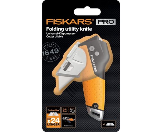 Строительный складной нож со сменным лезвием Fiskars CarbonMax 1027224 – изображение 6