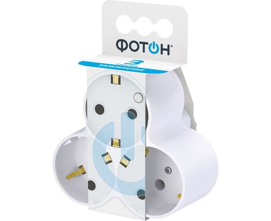 Электрический разветвитель ФОТОН /тройник/ АМ 16-3Е, 16А 12323 – изображение 3