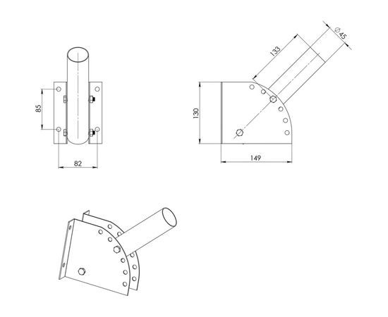Кронштейн для уличных светильников Delta-Svet КРСТ 6000130 – изображение 2