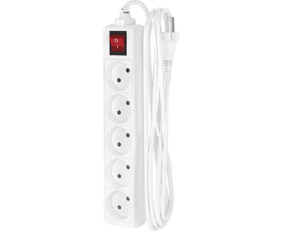 Сетевой удлинитель ФОТОН 10-35S, 3м, 5 розеток, 10А Белый 21118 – изображение 3