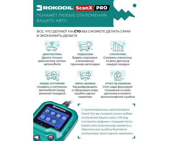Автосканер Rokodil ScanX Pro 1045059 – изображение 4