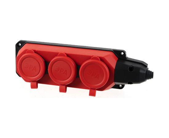 Каучуковая колодка ЭРА K-3e-RED-IP44 с/з 3гн 16A IP44 красная Б0044552 – изображение 5