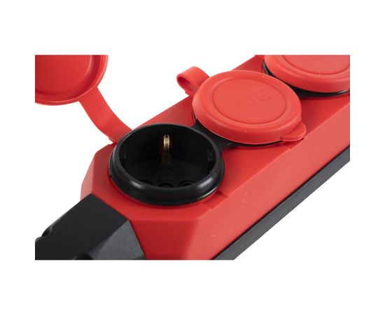 Каучуковая колодка ЭРА K-3e-RED-IP44 с/з 3гн 16A IP44 красная Б0044552 – изображение 4