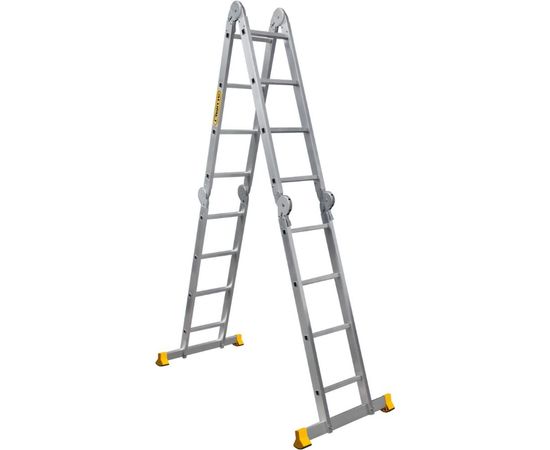 Алюминиевая профессиональная четырехсекционная шарнирная лестница Алюмет Серия Т4 Т 444 – изображение 4