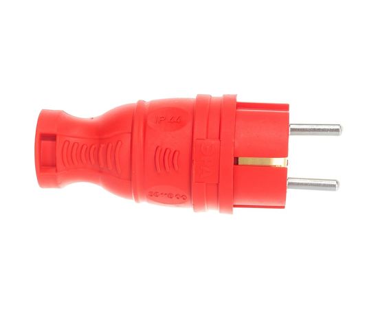 Каучуковая вилка ЭРА V8REDIP44 з/з, прямая, 16A, IP44, красная Б0044547 – изображение 6